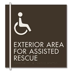 Exterior Area of Rescue Assistance Signs | EvacuationPlans.com