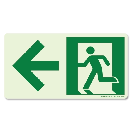Green Running Man Signs | Not an Exit Sign | EvacuationPlans.com