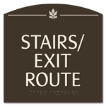 Contour Low Profile Exit & Stairs Signage | EvacuationPlans.com